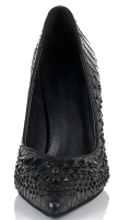 CARRANO Damen Schuhe Pumps geprägtes Leder roségold Pfennigabsatz Gr 39 NEU  X36