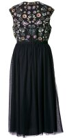 Damen Abendkleid Maxikleid schwarz ärmellos Pailletten Tüll Größe 54 NEU HA131