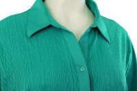 Damen Long-Bluse kurzarm smaragdgrün stretch...