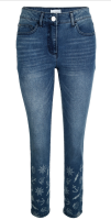 Damen marken Jeans blau maritimes Muster 70%Baumwolle...