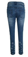 Damen marken Jeans blau maritimes Muster 70%Baumwolle stretch Größe 38 NEU B198