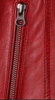 Damen marken Kurz-Lederjacke softes Lammnappa rot Reißverschluss Gr 40 NEU HB137
