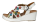 GEMINI Damen Schuhe Keilsandale Leder weiß-geblümt 651641 Größe 39 NEU B20a