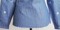 REKEN MAAR Hemd-Bluse langarm 100%Baumwolle blau-weiß gestreift Größe 38 NEU R66