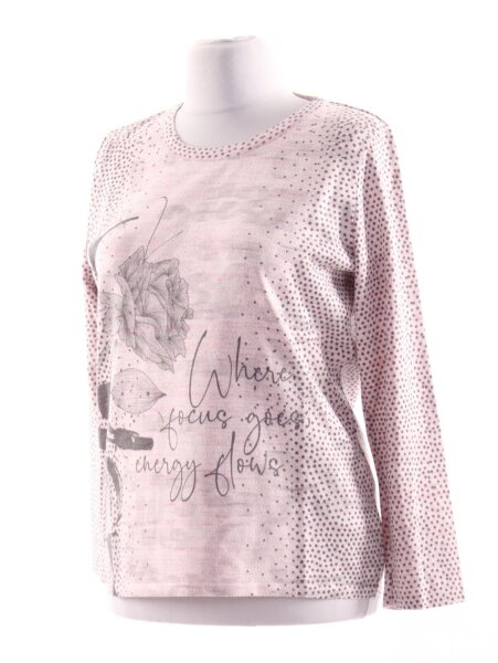 Damen Marken Pullover Rosa Glitzer Floral Größe 44 NEU A188