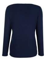 Damen Shirt langarm 92%Viskose marineblau Gr 40 NEU A125