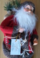 Deko-Weihnachtsmann roter Mantel Geschenkkorb H 45,5 x B...