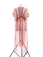 FÜRSTENBERG Damen Kimono Strandkleid kurzarm Streifen mehrfarbig Gr 000 NEU A134