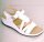 GEMINI Damen Schuh Keil-Sandale echtes Leder weiß 31012 Gr 38 40 41 42 NEU K27