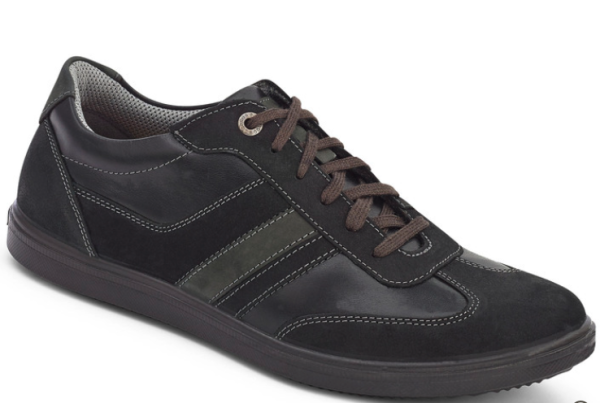 JOMOS Herren Schnürschuh Sneaker Leder schwarz-grau 29427 Größe 40 42 44 NEU K18