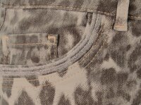 MOS MOSH Damen Jeans khaki-Leomuster Slim Fit 92%Baumwolle stretch W27 NEU B236
