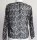 SIENNA Bluse Tunika langarm Chiffon schwarz-weiß-gemustert Schlupf Gr 36 NEU R25