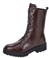 Damen Schuhe Stiefelette Boots Lackleder bordeaux 147699 Gr 42 NEU B17a
