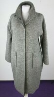 Damen leichter Mantel Kurzmantel grau 80% Wolle...