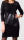 Etui-Kleid mini langarm schwarz Patchoptik stretch Größe 34 NEU B23
