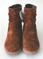 ARA Damen Schuhe Stiefelette Velours-Leder nuss-braun flach Größe 3,5 36 NEU Y21