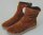 ARA Damen Schuhe Stiefelette Velours-Leder nuss-braun flach Größe 3,5 36 NEU Y21