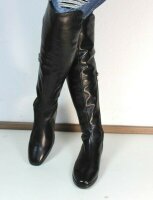 BRUNO PREMI Damen Stiefel Overknee Leder Textil schwarz Schuhe Gr 36 37 NEU S47