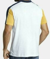 Herren Shirt Poloshirt kurzarm weiß-marine 64 66 68 70  NEU M144