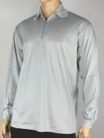 Jockey® Herren Shirt langarm Cotton Stehkragen Zipper platin Gr 58 3XL NEU M127