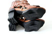 LAURA VITA Damen Schuh Sandale Leder braun Lochmuster Absatz 7,5cm Gr 37 NEU K7