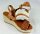 PRATIVERDI Damen Schuhe Sandalette Plateau-Sandalen Leder braun Größe 40 NEU W72