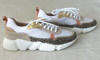 SIENNA Damen Schuhe Sneaker Textilgewebe Weiß-Multicolor Plateau Gr 40 NEU Q16
