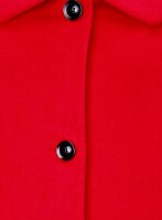 WOW SIENNA Damen Übergangs-Mantel rot mit Wolle A-Linie Knöpfe Gr 36 NEU HB113