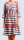 Kleid knielang 3/4-Arm Ethno-Muster Creme-Rot-Blau Größe 46 NEU B92