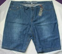 Herren Jeans-Short blau 100%Cotton Unterbauchhose Gr 66...