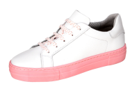 Damen Schnür-Schuhe Plateau-Sneaker Leder weiß-rosé Größe 39 NEU K30
