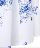 Van Laack Midirock weiß-blau-floral Cotton ausgestellt Bindeband Gr 36 NEU A131