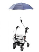 REHAFORUM Rollator-Rollstuhlschirm Sonnen- Regenschirm blau Ø107cm. klappbar NEU