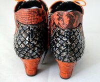 SIMEN Damen Schuhe Stiefelette Ankle Boot Leder braun Animal-Print Gr 37 NEU S5