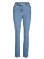 Damen Jeans mit Logostickerei Hellblau  NEU