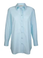 Gr 38 LAURA KENT Bluse aus reiner Baumwolle Hellblau