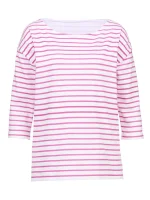 Dress In Shirt mit Streifen Weiß/Pink