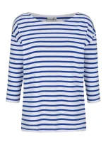 Dress In Shirt mit Streifen Weiß/Royalblau